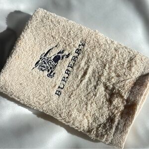 Burberry Equestrian Knight Logo Face Towel 14x14” Beige Unused Japan